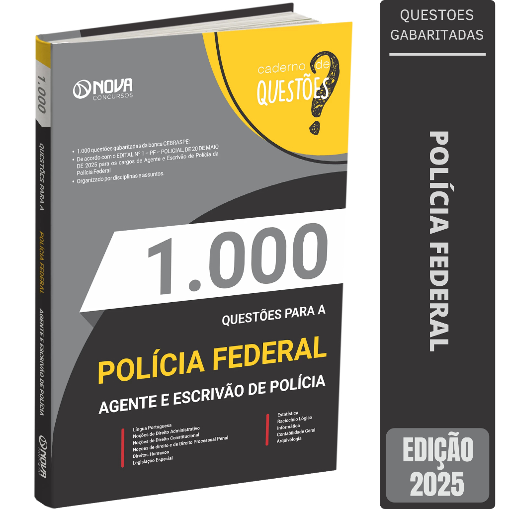 Imagem Apostila Caderno de Questões PF - Agente Polícia Federal