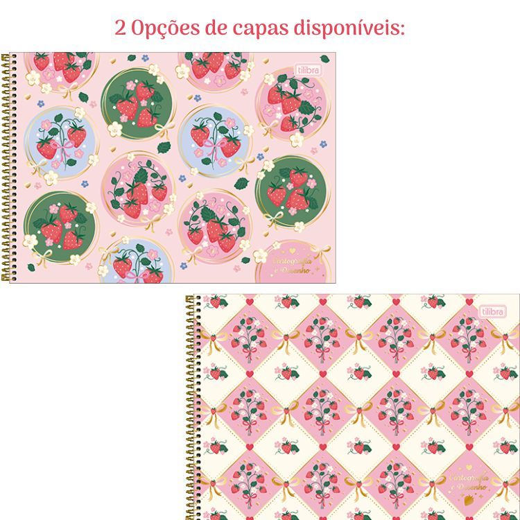 Caderno Espiral Capa Dura Cartografia E Desenho Be Berry! 80 Folhas 359424 TILIBRA