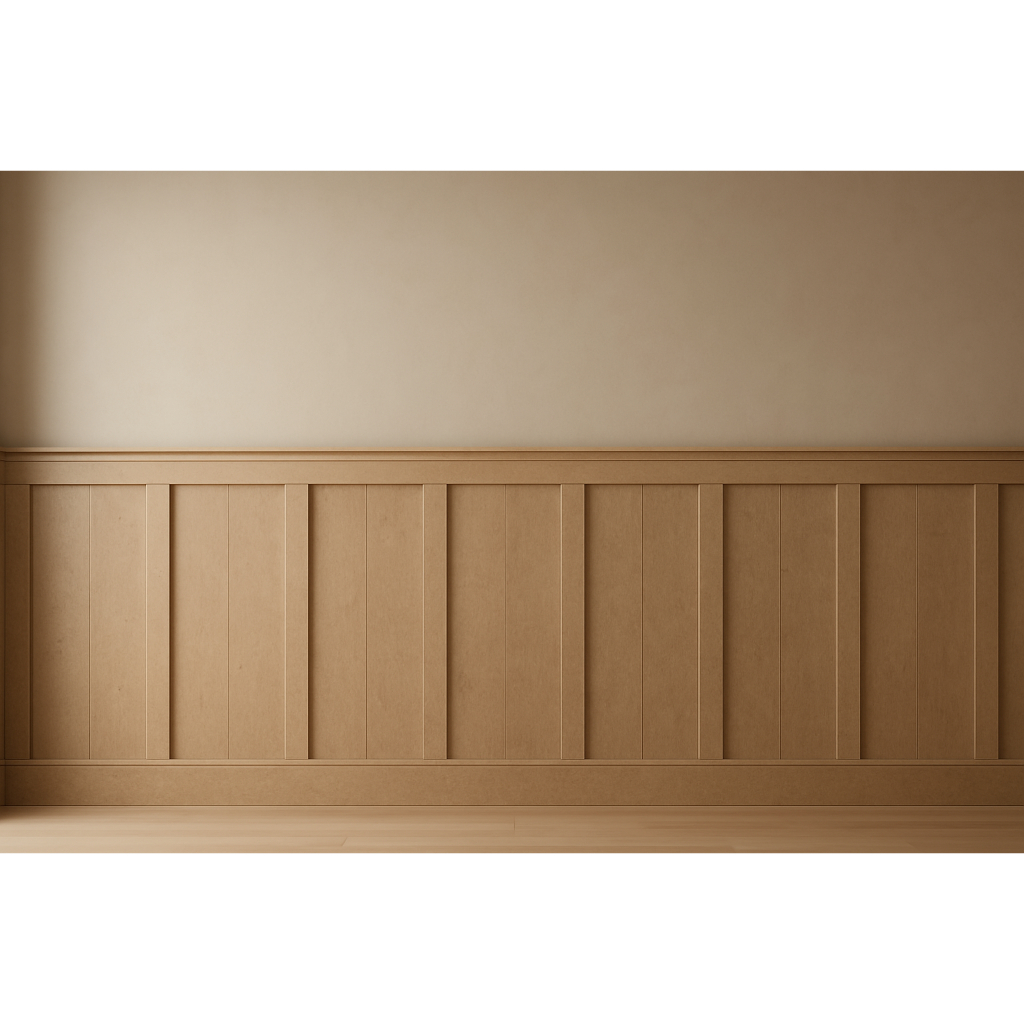 Kit Lambri MDF Boiserie 3 OU 6mm 10  Peças | Moldura Decorativa Parede Sala Quarto Painel Ripado Branco Fácil Instalação