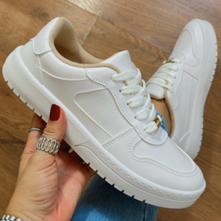 Tênis Branco Casual Feminino Moleca Original Lançamento em Oferta na Shopee
