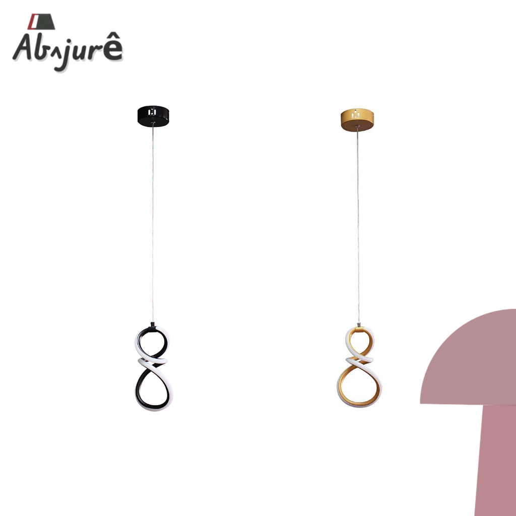 Pendente Led Infinito Piora Moderno Slim Cabeceira Lavabo Luminária De Teto Dourado Preto Cinderella em Oferta na Shopee