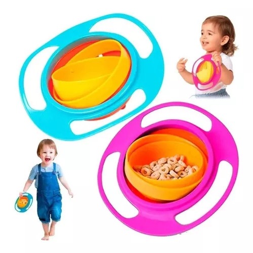 Prato Potinho Mágico Tigela Giratória 360° Infantil Treinamento Pratinho Anti-Derramamento Bebe em Oferta na Shopee
