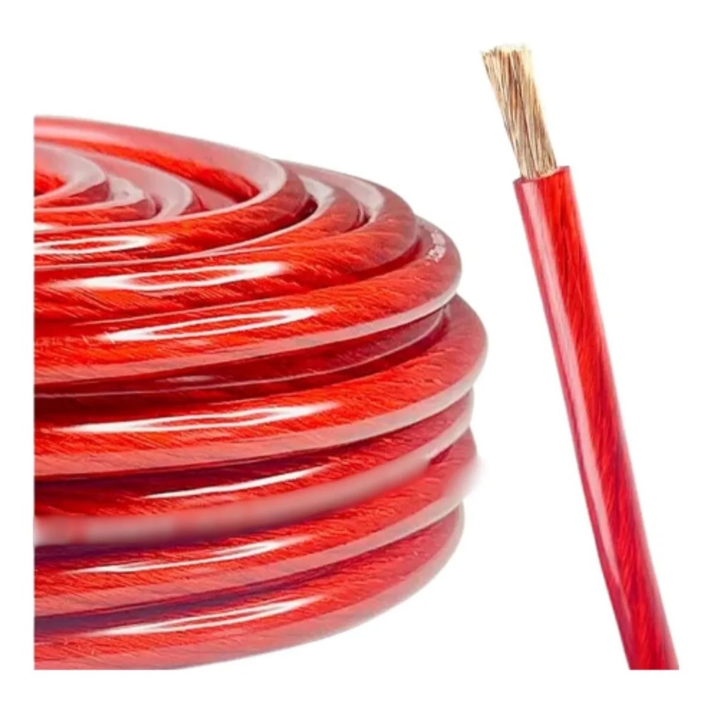 01 Metro Cabo Automitvo 21,00mm Flexivel Permak Puro Cobre Vermelho Cristal