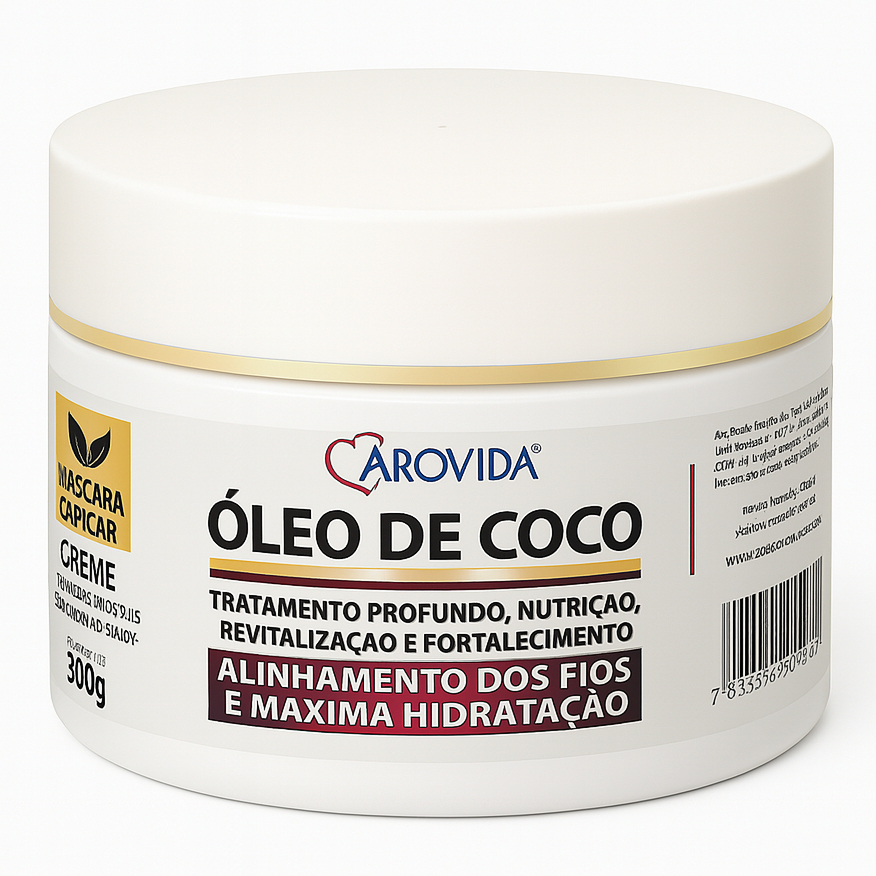 Mascara Tratamento em Creme Capilar Coco 300g - Arovida