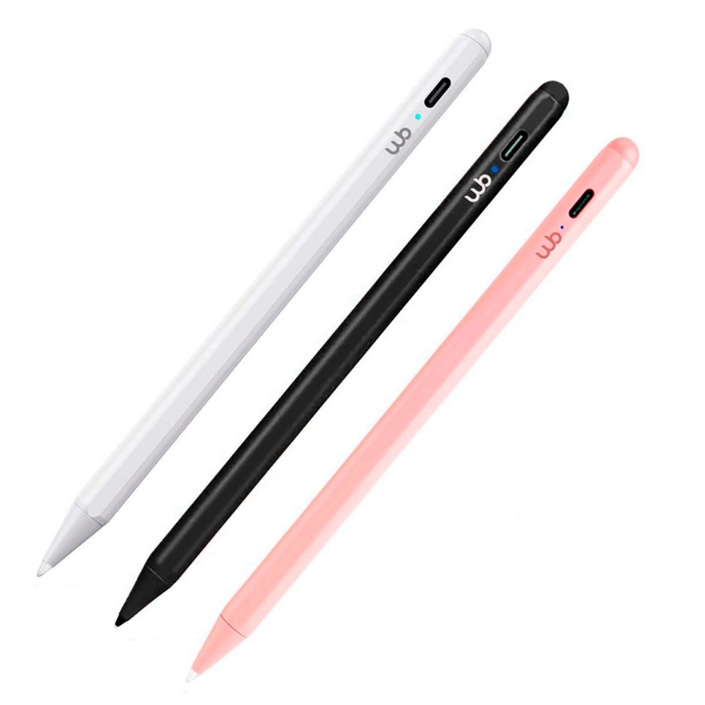Caneta Pencil WB Para Apple iPad com Palm Rejection e Ponta de Alta Precisão 1.0mm Bateria de até 20 horas
