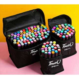 Kit com 24/36/80 Canetas Canetinhas Marcadoras De Ponta Dupla Touch Marker Booboo Goods em Oferta na Shopee