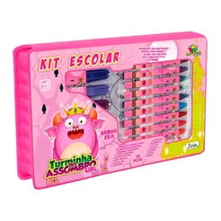 Kit Escolar Infantil Turminha do Assombro Girl 94 Peças de Colorir - Art Brink
