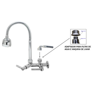 Torneira Com Adaptador De Filtro e Maquina De Lavar Cromada, Torneira Flexivel Gourmet Filtro em Oferta na Shopee