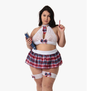 Fantasia Plus Size Colegial feminina Personagem