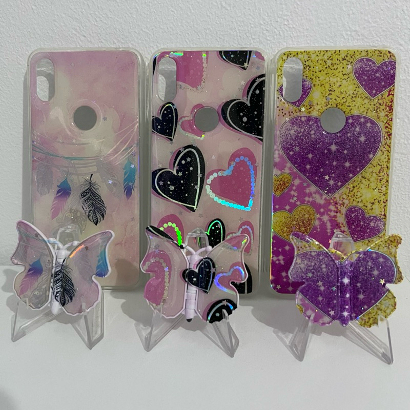Capinha Case Glitter com suporte Pop Socket Motorola Moto One