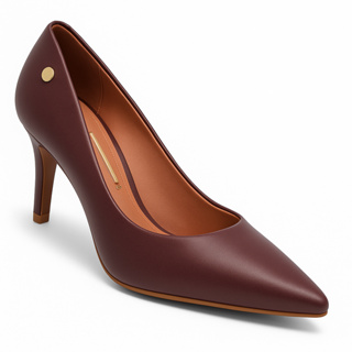 Scarpin Vizzano Feminino Salto Baixo Fino Macio Original 1185 Vinho em Oferta na Shopee