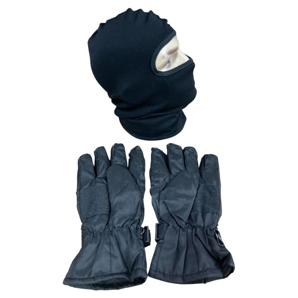 Luva Impermeável Chuva Frio Intenso + Touca Ninja Balaclava Moto Bike — imagem 2 de 2