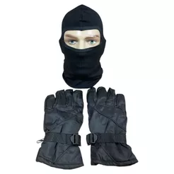 Luva Impermeável Chuva Frio Intenso + Touca Ninja Balaclava Moto Bike