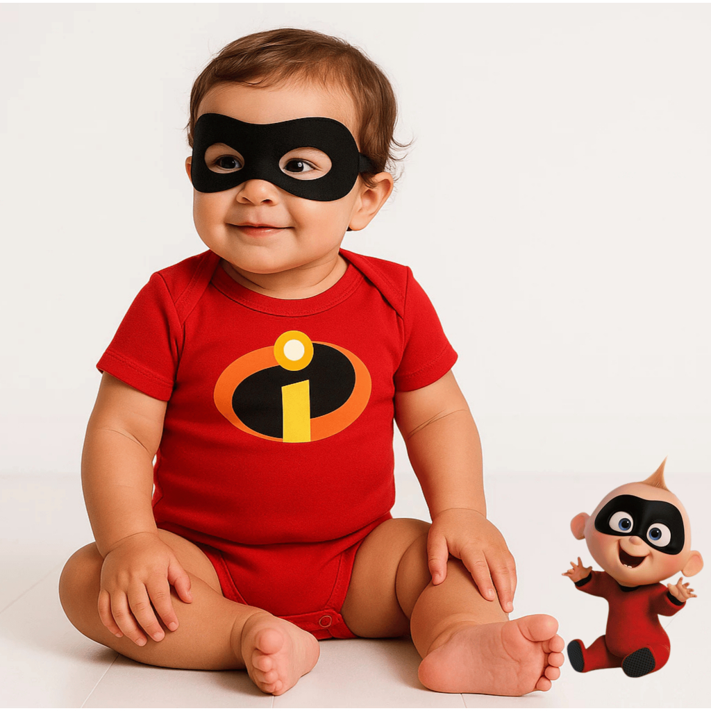 Body Bebê Infantil Mêsversário Temático Os Incríveis Super Confortável Promoção