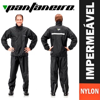 Capa De Chuva Motoqueiro Nylon Preto Pantaneiro Com Gola em Oferta na Shopee