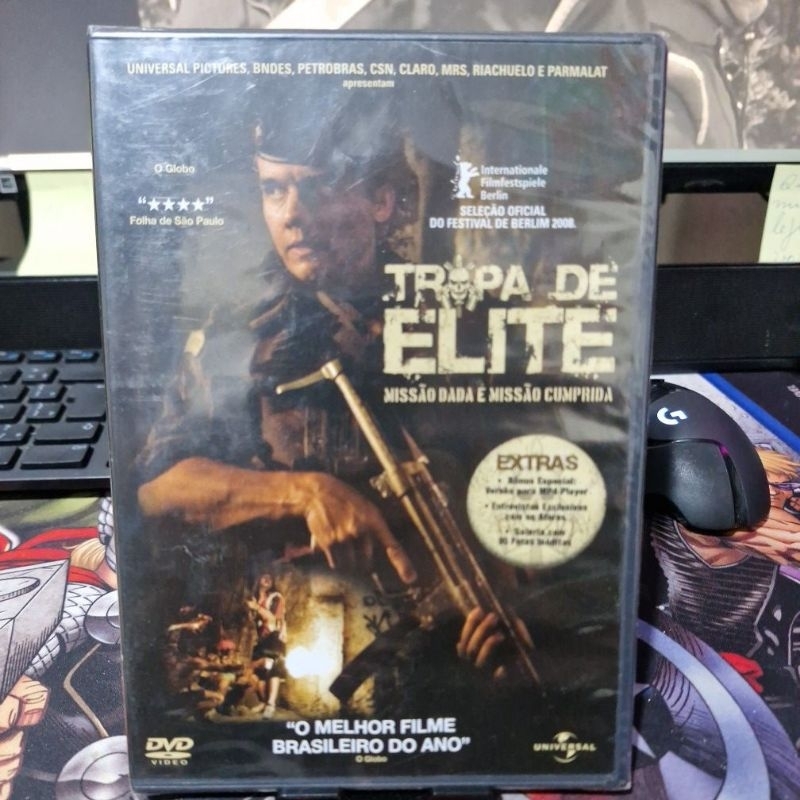 Dvd Tropa de Elite (lacrado), Tróia (duplo) e Tora Tora.