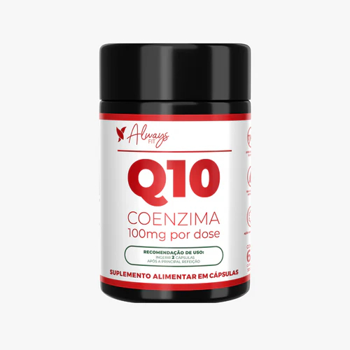 Coenzima Q10 Always Fit – 100mg + Vitamina E + TCM – 60 Cápsulas