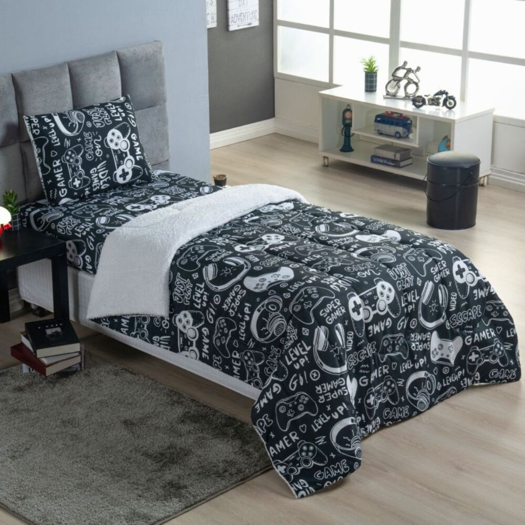 Cobertor Coberdrom Solteiro Edredom Pele de Carneiro Manta Soft Felpuda Coberta 1 Peça Super Fofinho em Oferta na Shopee