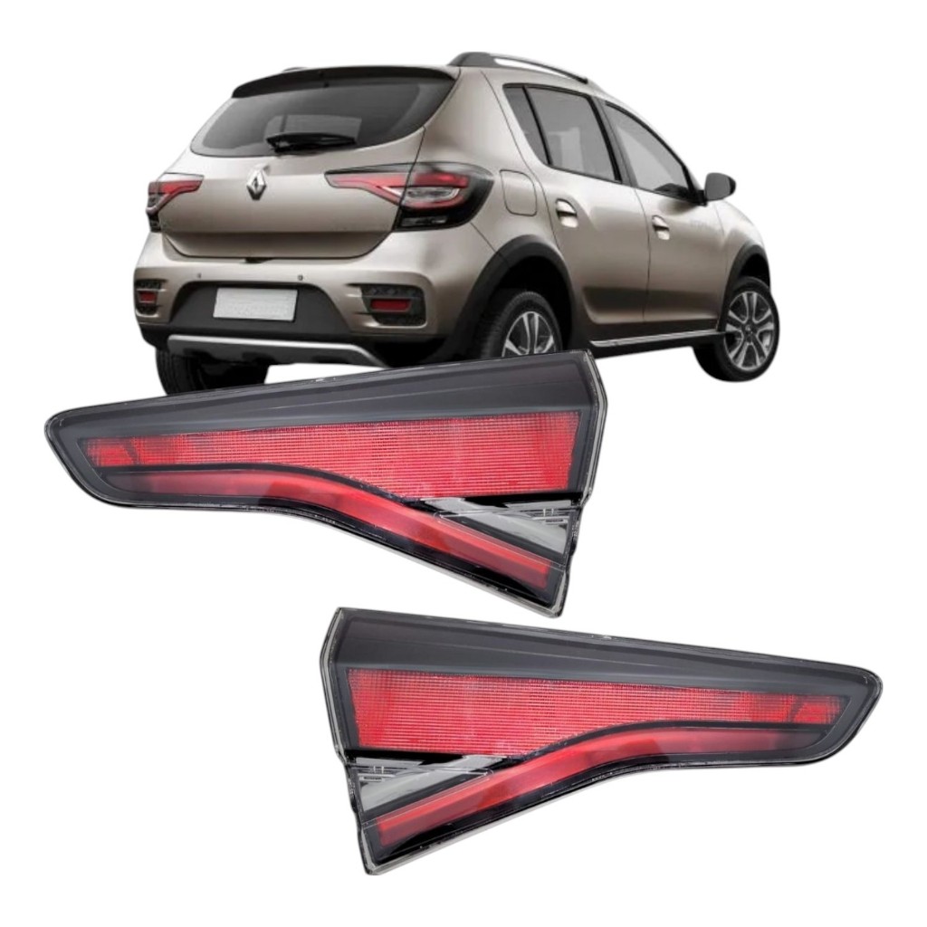 LANTERNA SANDERO STEPWAY 2020 2021 2022 2023 2024 FUME TAMPA COM LED PAR