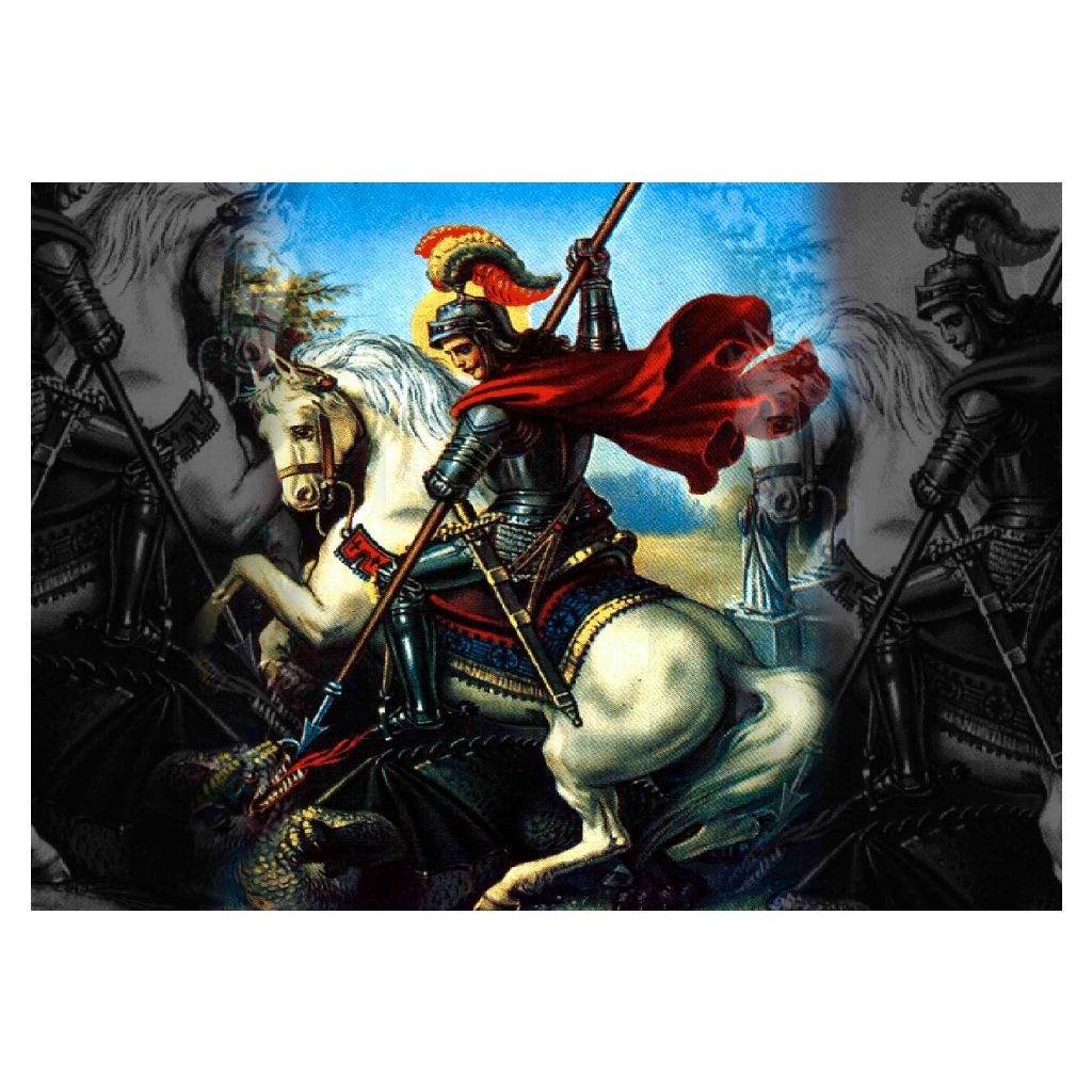 Bandeira São Jorge - Tecido de alta qualidade sublimado com acabamento em corte a Laser em Oferta na Shopee