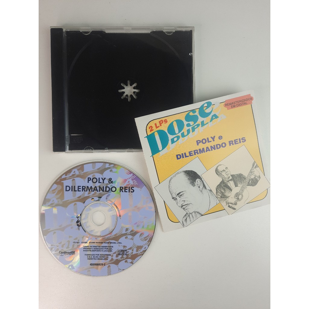 CD Poly & Dilermando Reis Dose Dupla 1991 Raro