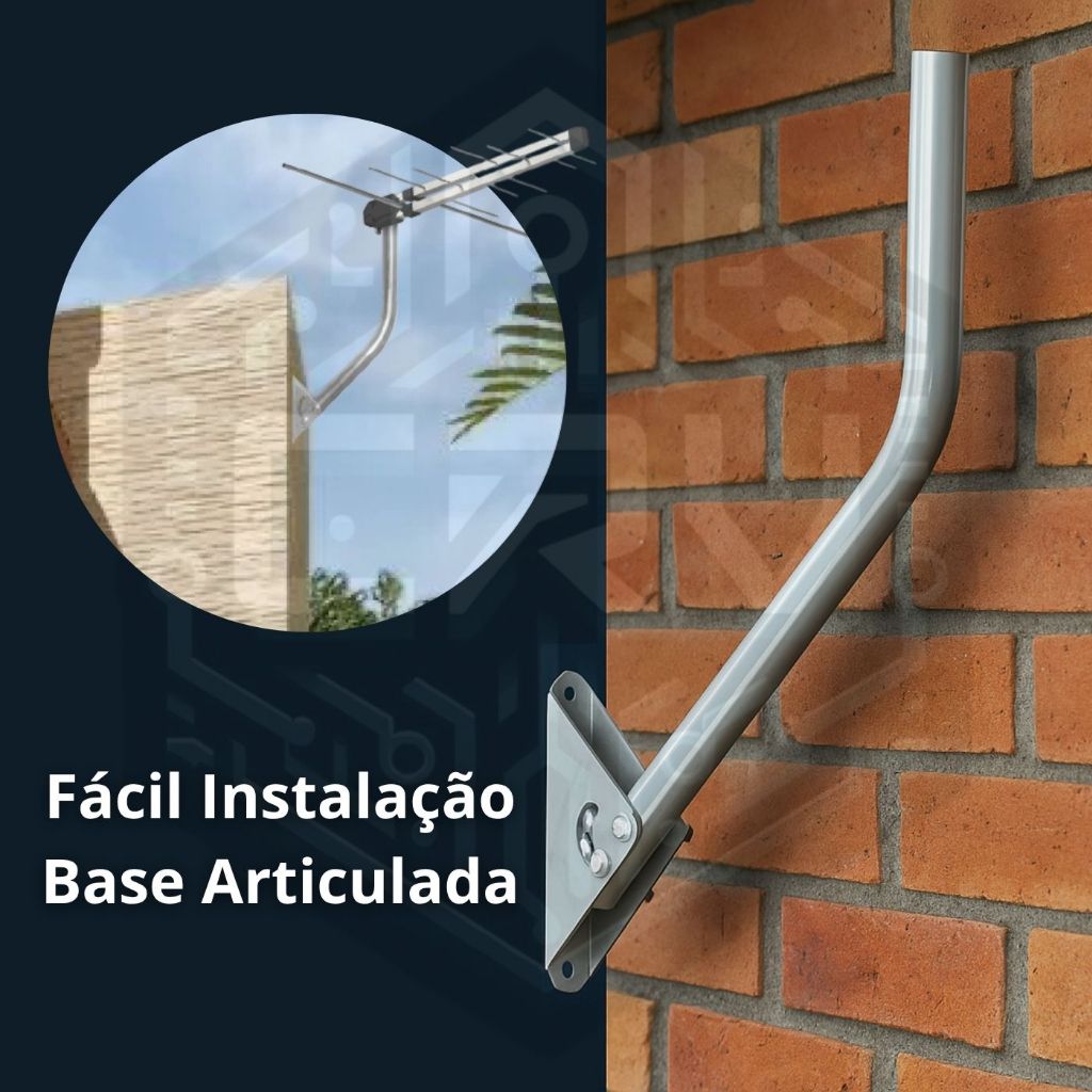 Suporte para Antena Digital Externa (Mastro Articulado) Flexivel
