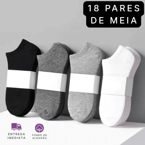 kit pares de meias cano baixo soquete feminina masculina