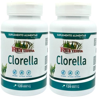 Kit 2 Clorella 240 Cápsulas - Rei Terra em Oferta na Shopee