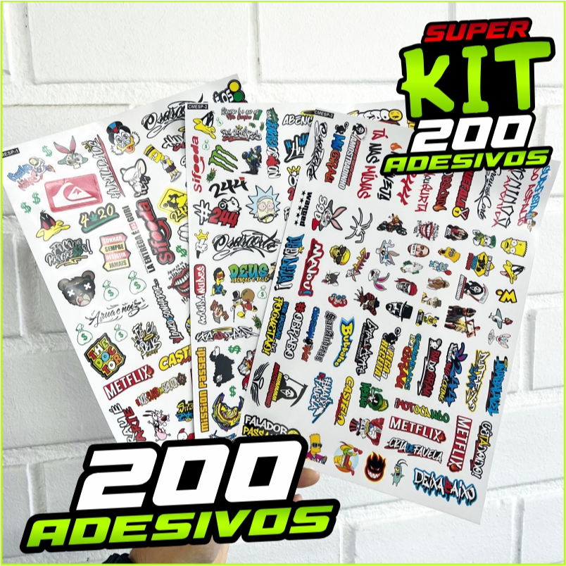 200 Adesivos para BIKE MOTO CAPACETE – Frases Motivacionais – Grau 244 Osascorte | Aprova D’Água por R$ 24,49