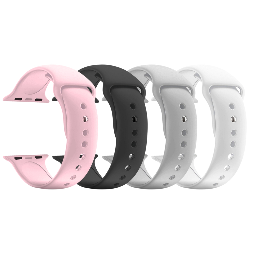 Pulseira Smartwatch Silicone Lisa Universal 42/44/45/49mm Pino Rápido Confortável Apple Watch Galaxy Watch Amazfit