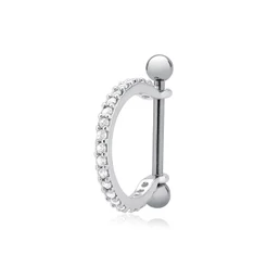 Piercing de Prata 925 Conch Cravejada
