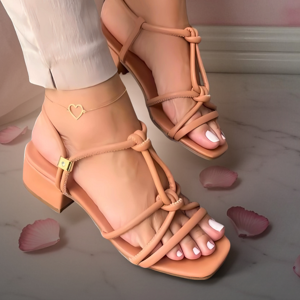 Sandália Feminina Salto 2025 34 ao 39 Elegante Saltinho - Entrega Rápida