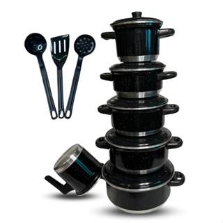 Jogo de 6 Panelas de Alumínio e ganha um brinde em Oferta na Shopee