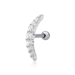 Piercing de Prata 925 Microbell Cluster Cravejada