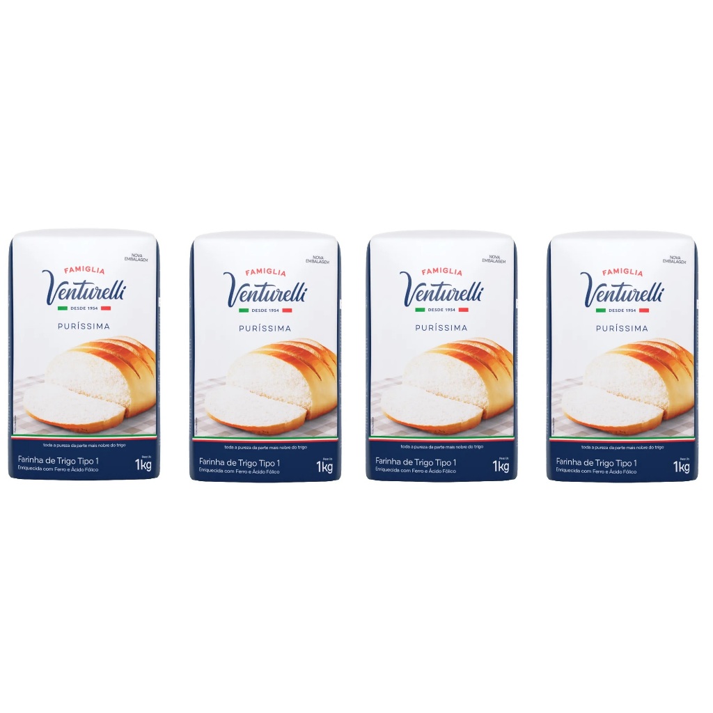 Kit 04 und Farinhas premium  Famiglia Venturelli Escolha A Sua em Oferta na Shopee