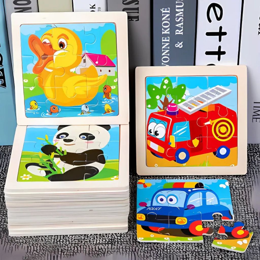 Quebra Cabeça Infantil Montar Brinquedo Encaixe Divertido Animais Fundo do Mar MDF em Oferta na Shopee