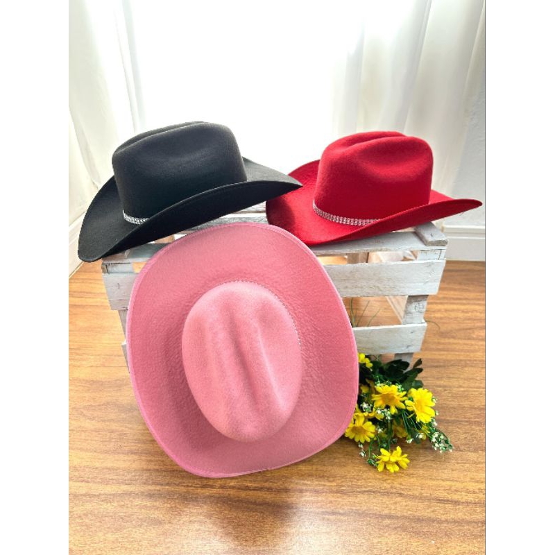 Chapéu Boiadeira Infantil Rosa Vermelho ou Preto Festas Ana Castela