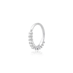 Piercing de Prata 925 Argola Cravejada | Dois Tamanhos Disponíveis