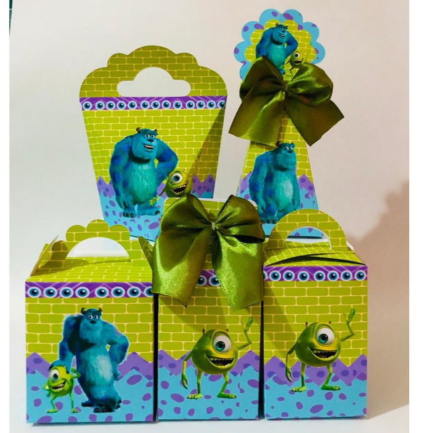Kit festa personalizados Monstros S.A Aniversário lembrancinha caixinhas para festas PEGUE E MONTE