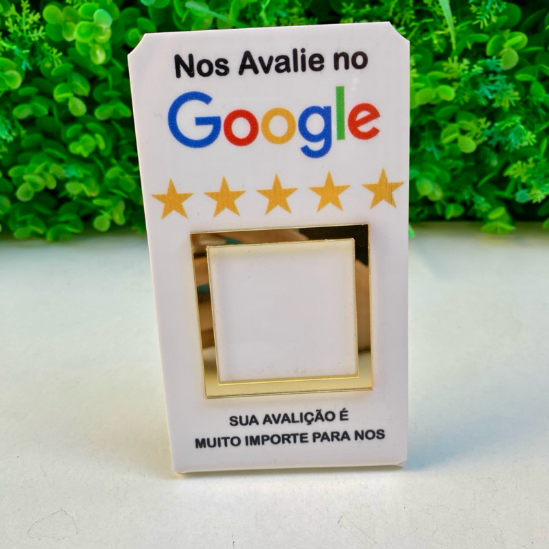 KIT PLACA DISPLAY AVALIAÇÃO GOOGLE QR CODE em Oferta na Shopee