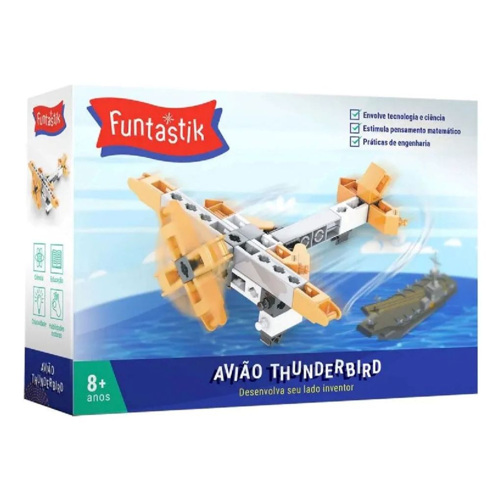 Avião Thunderbird Funtastik  Blocos Montar- Leia A Descrição