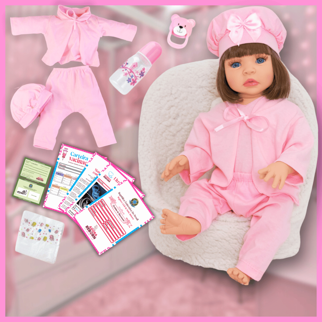 Bebê Reborn Boneca Linda Realista 100% Silicone Promoção Envio Imediato - Mom & Baby
