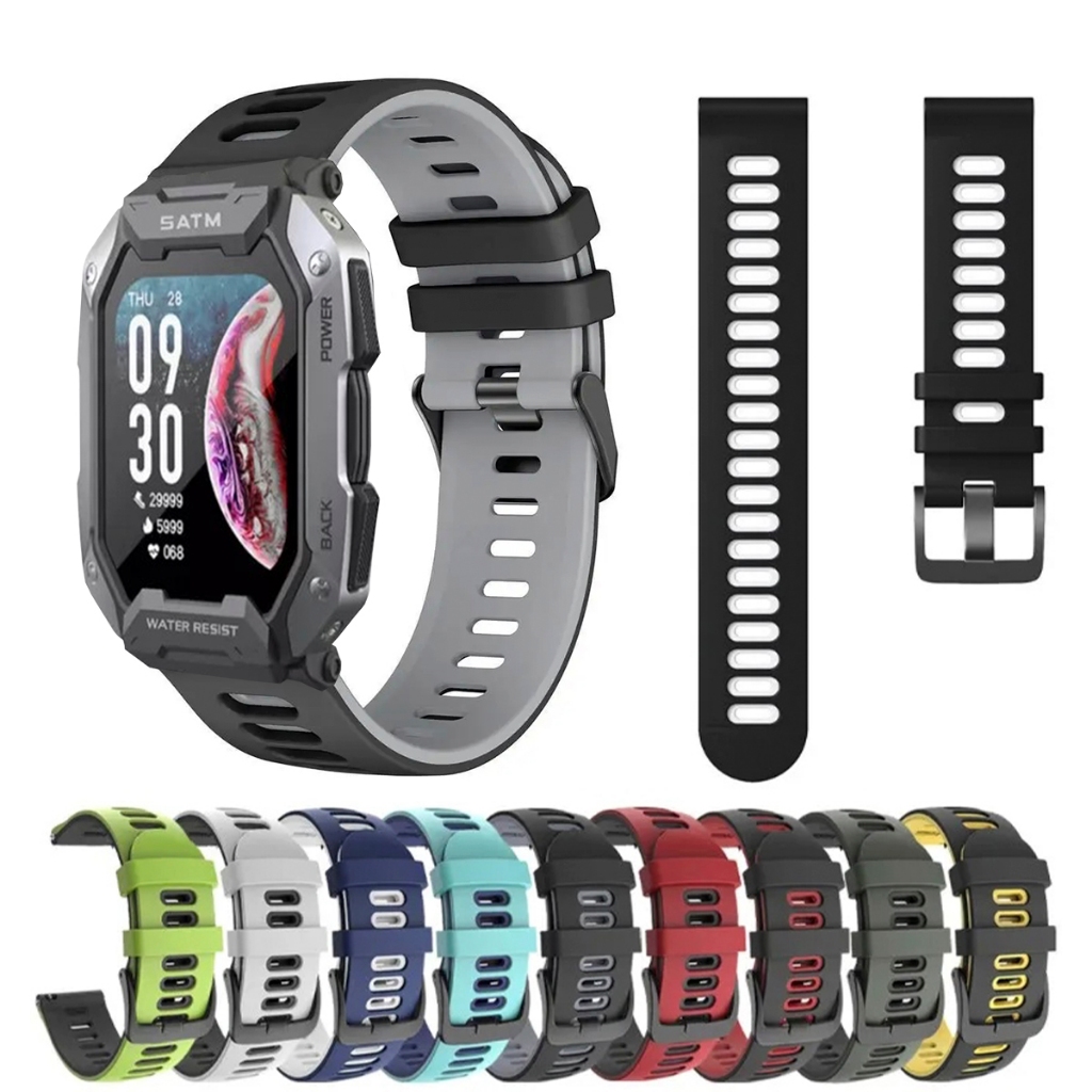 Pulseira 20mm de silicone SPORT para Smartwatch C20