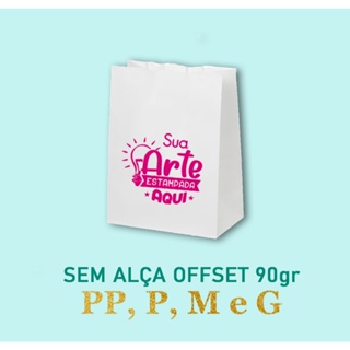 Sacos Brancos Personalizado Com sua arte Sem Alça Offset 90gr em Oferta na Shopee
