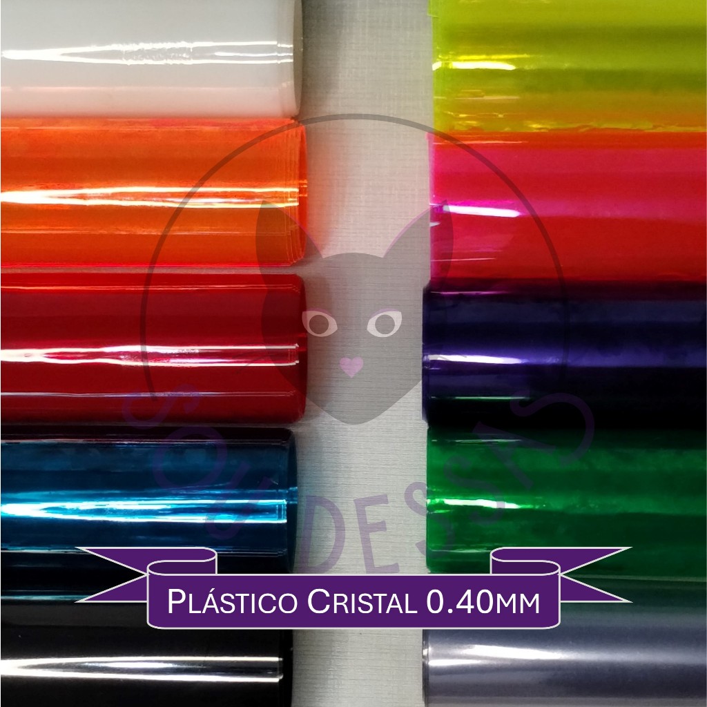 Plástico Cristal 0,40mm - 50cm x 140cm - transparente e cores em Oferta na Shopee