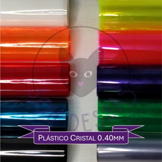 Plástico Cristal 0,40mm - 50cm x 140cm - transparente e cores em Oferta na Shopee