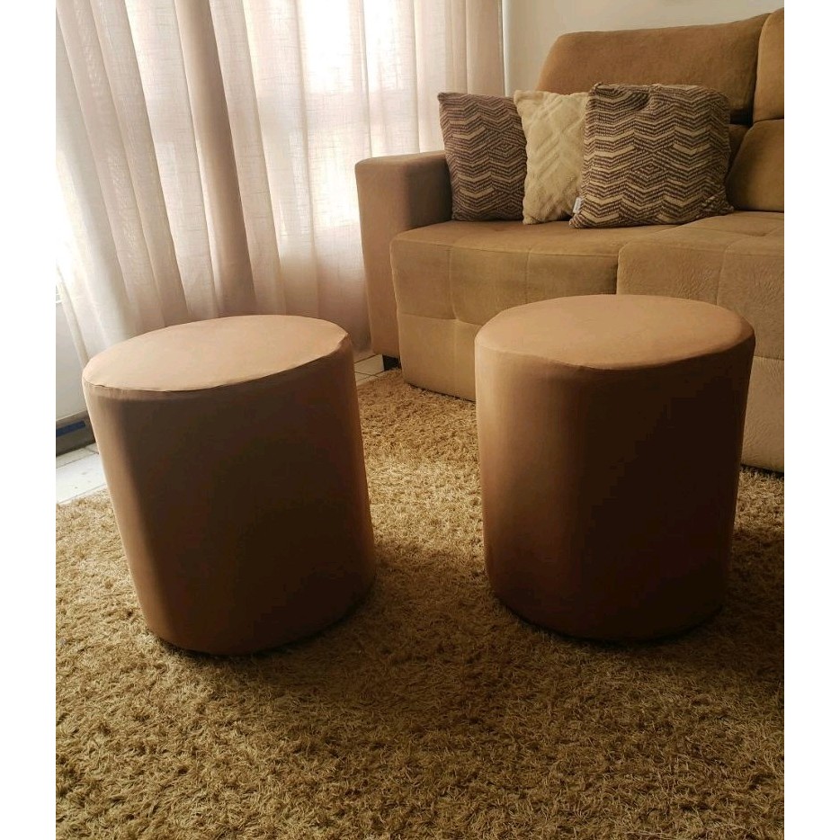 kIT 2 Capas para Puff Redondo sob medidas em Oferta na Shopee