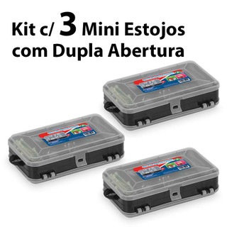 Estojo Organizador Duplo Caixa Ferramentas Parafusos Caixa para pesca anzóis e iscas Caixa para Aviamentos