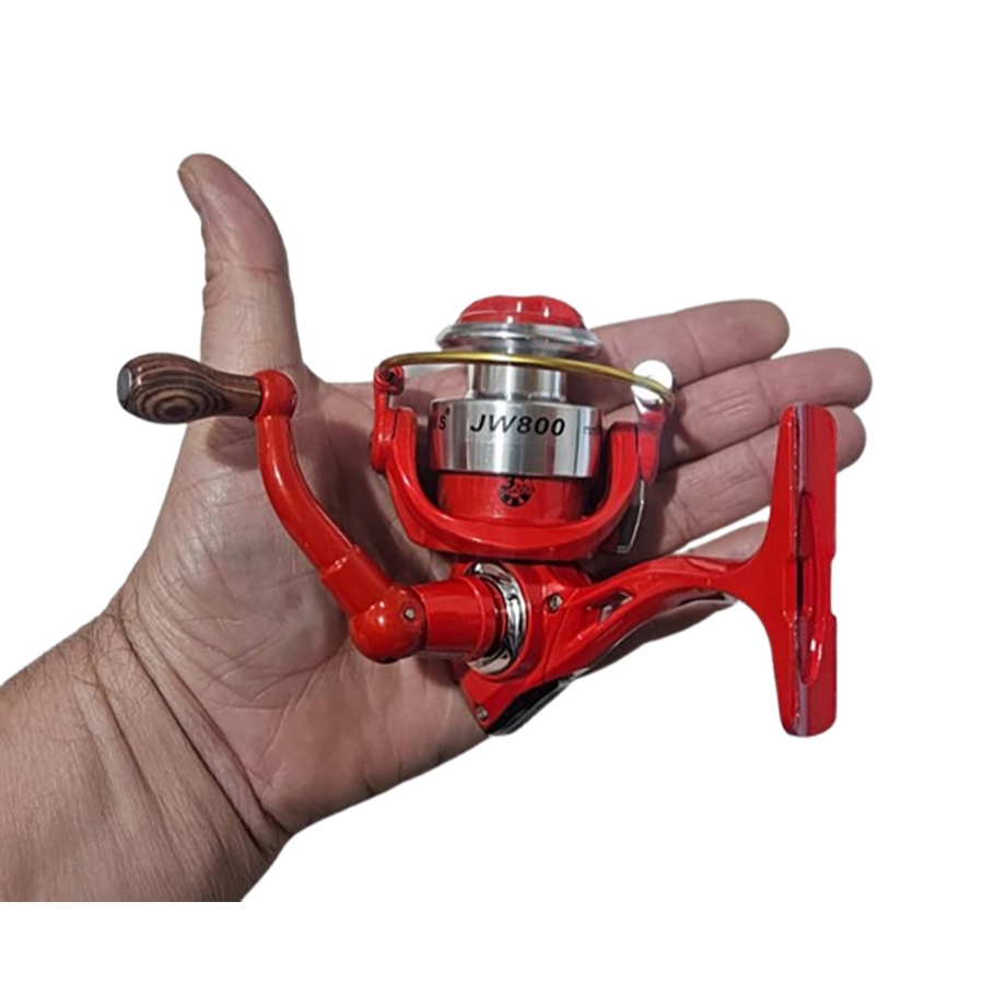 MICRO MOLINETE 4 ROLAMENTOS CARRETEL EM ALUMÍNIO TAMANHO 800 MANIVELA SEM FOLGA em Oferta na Shopee