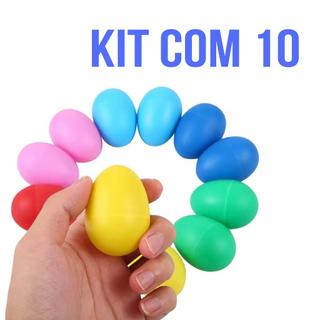 Kit 10 Ovinhos de Percussão Coloridos | Egg Shaker Musical | Educação Infantil e Rítmica